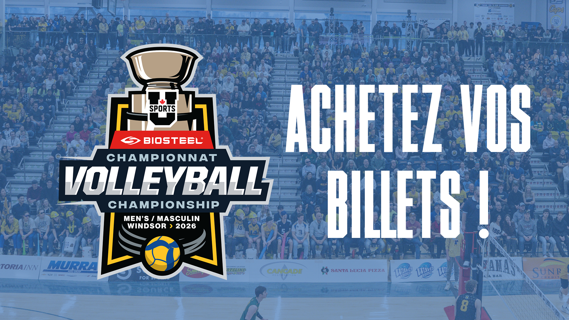 Billets pour le Championnat de volleyball masculin 2026