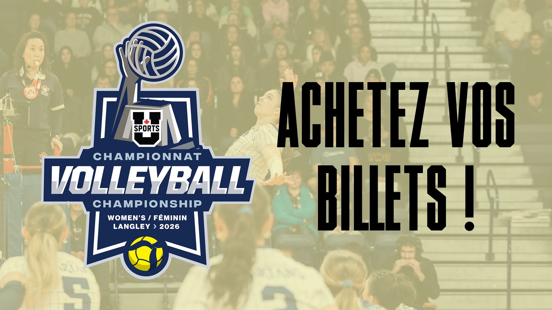 Billets pour le Championnat de volleyball f&eacute;minin 2026