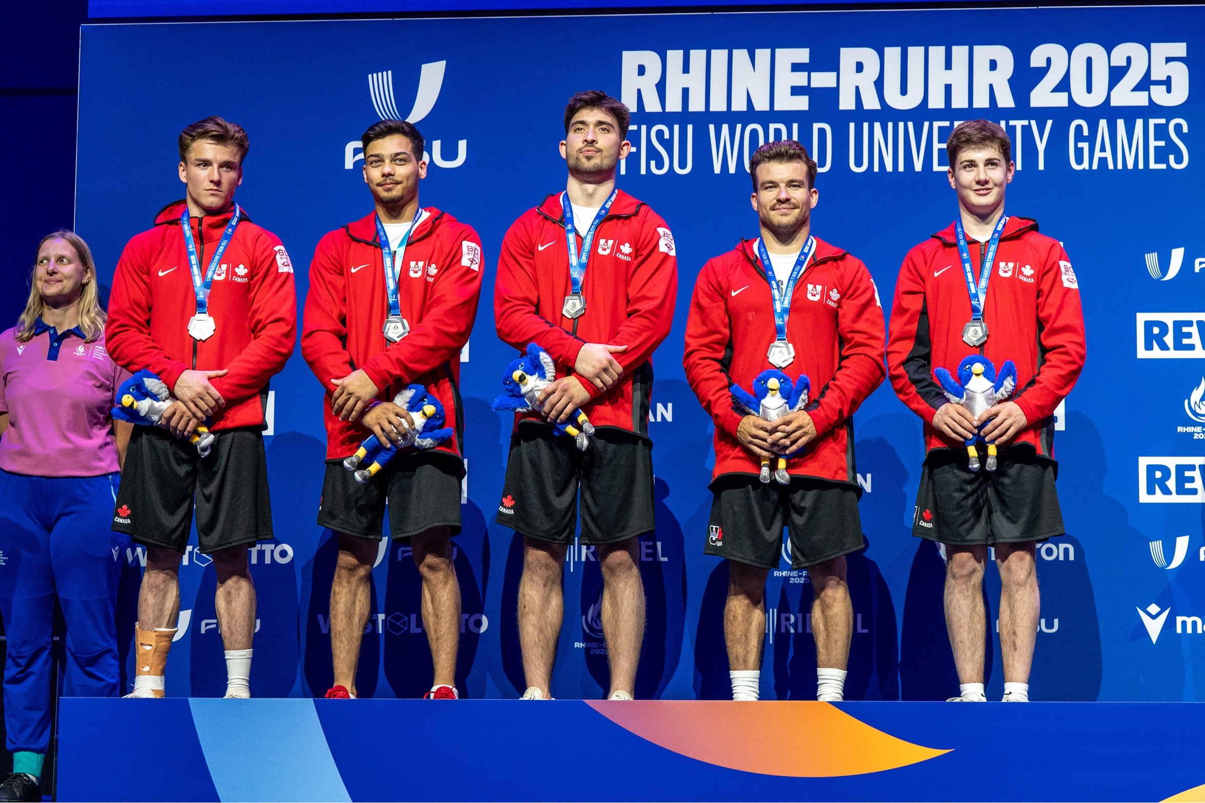 Le Canada r&eacute;colte l&rsquo;argent dans l&rsquo;&eacute;preuve par &eacute;quipes de gymnastique artistique masculine aux Jeux de la FISU